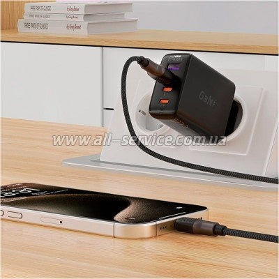 ���� ������ USB 2.0 AM to USB-C 1.2m 3.0A silicone braid Acefast (6974316283126)