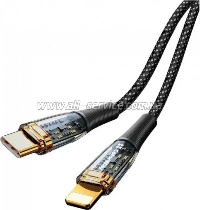 ���� ������ USB-C to Lightning 1.2m 3A 27W black ColorWay (CW-CBPDCL057-BK)