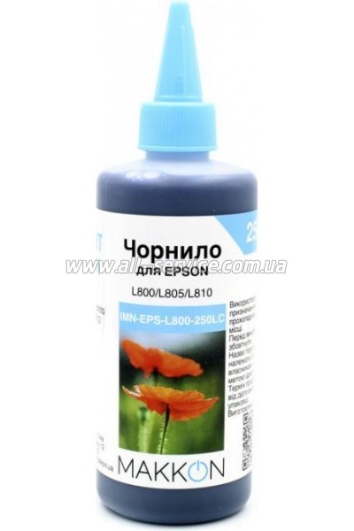 Чернила Makkon Epson L800/ L805/ L810/ 250 мл light cyan (IMN-EPS-L800-250LC) Чернила Makkon Epson L800/ L805/ L810/ 250 мл light cyan (IMN-EPS-L800-250LC)