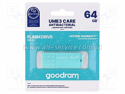  Goodram 64GB UME3 Care Green USB 3.0 (UME3-0640CRR11)