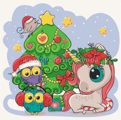 Картина по номерам ArtCraft Единорожка с друзьями 30х30см (15553-AC) Картина по номерам ArtCraft Единорожка с друзьями 30х30см (15553-AC)