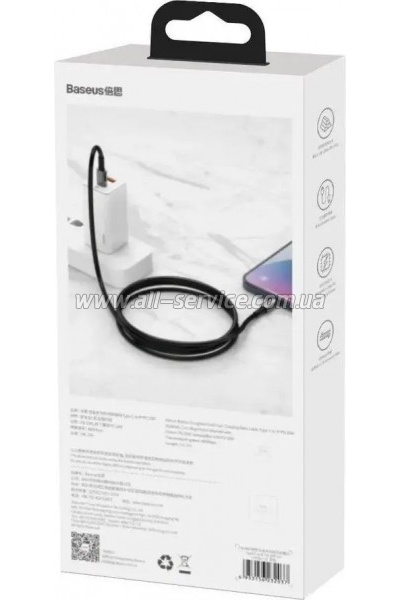 ���� ������ USB-C to USB-C 1.0m 100W black Baseus (CATWJ-01)