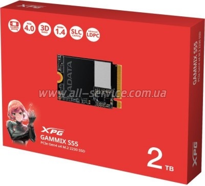  SSD M.2 2230 2TB GAMMIX S55 ADATA (SGAMMIXS55-2T-C)