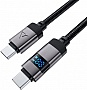 ���� ������ USB-C to USB-C 1.2m 60W digital display C15-03 Black Acefast (6974316283720)