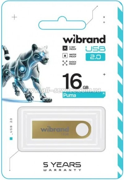  Wibrand 16GB Puma Gold USB 2.0 (WI2.0/PU16U1G)