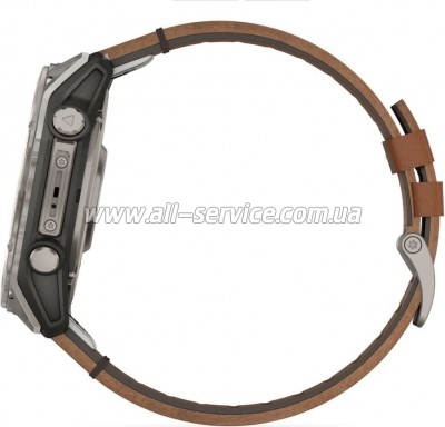 - Garmin fenix 8 51mm,AMOLED,Sapphire, Bare Ti, Blk/Chsnt Lthr (010-02905-40)