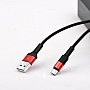 ���� ������ USB 2.0 AM to USB-C 1.0m 2A 18W nylon X26 black+red HOCO (6957531080251)