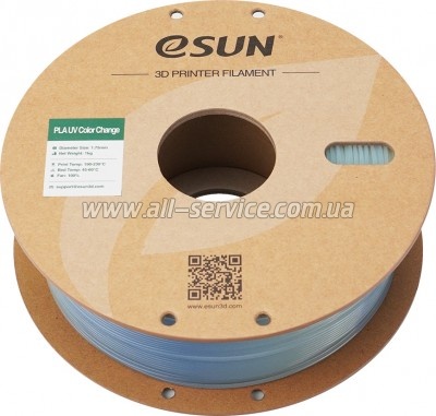 ������� ��� 3D-�������� eSUN PLA UV 1,75mm 1kg Blue (PLA-UV CC175UV-U1P1)