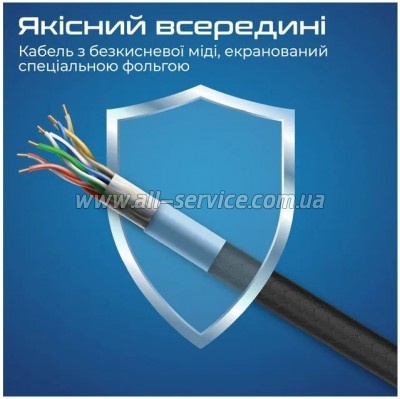 ���� ������ USB-C to USB-C 2.0m Promate (cablekit-cc.black)