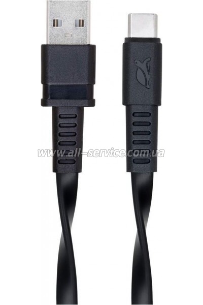 ���� ������ USB 2.0 AM to USB-C 1.2m black RivaCase (PS6002 BK12)