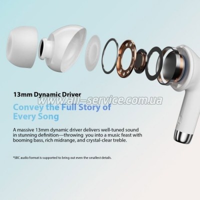  Blackview AirBuds 4 White (6931548312666)