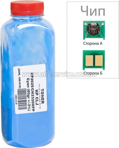 Тонер + чип АНК HP CLJ CP2025 / CM2320 бутль 80г Cyan (1501233) Тонер + чип АНК HP CLJ CP2025 / CM2320 бутль 80г Cyan (1501233)