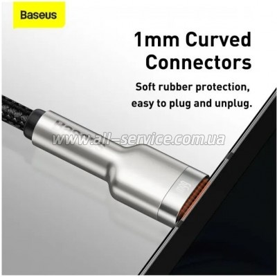 ���� ������ USB 2.0 AM to USB-C 1.0m Cafule Metal 66W black Baseus (CAKF000101)