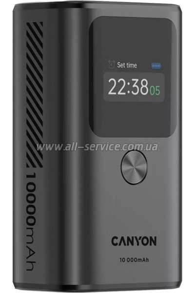 ������� ������������� Canyon 10000mAh OnPower 130 TFT PD/ 30W Dark Grey (CNS-CPB130DG)
