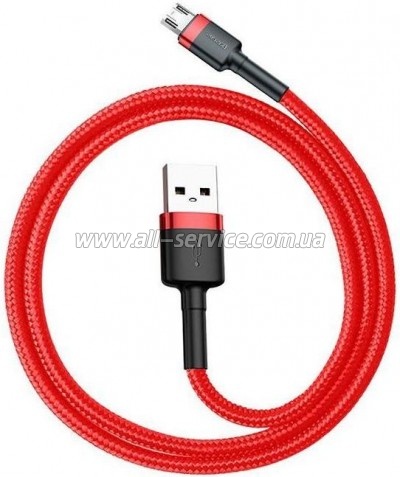 ���� ������ USB 2.0 AM to Micro 5P 1.0m Cafule 2.4A red+red Baseus (CAMKLF-B09)