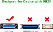 ������ ��� �������� USB 2.0 to DB25 2.0m US167 black Ugreen (20224)