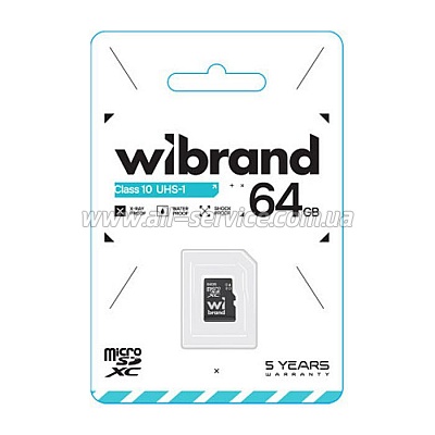  Wibrand 64GB mictoSD class 10 UHS-I (WICDXU1/64GB)