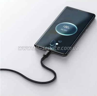 ���� ������ USB 2.0 AM to USB-C 2.0m 100W black Baseus (CAWJ000101)