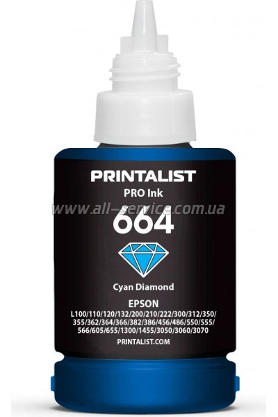  PRINTALIST 664 Epson L110/ L210/ L300 140 Cyan (PL664C)