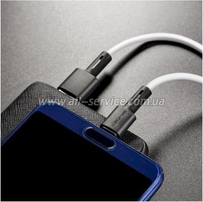 ���� ������ USB 2.0 AM to USB-C 1.0m 3A silicone BX31 white BOROFONE (6931474710406)