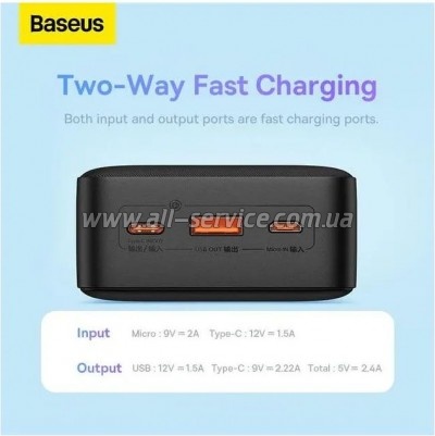 ������� ������������� Baseus Airpow 30000mAh 20W black (PPQD090101)