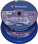  Verbatim DVD+R 8.5 GB/240 min 8x Cake Box 50 (43758) Double Layer