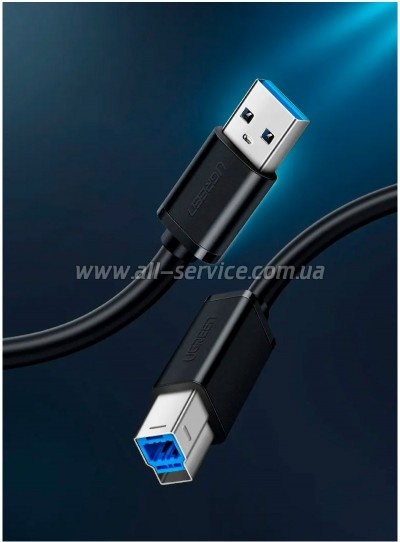 ������ ��� �������� USB 3.0 AM/BM 1.0m US210 black Ugreen (30753)