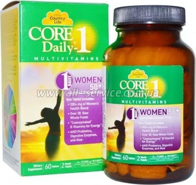  Country Life   , 50+, Core Daily-1 for Women 50+, (CLF-08196)