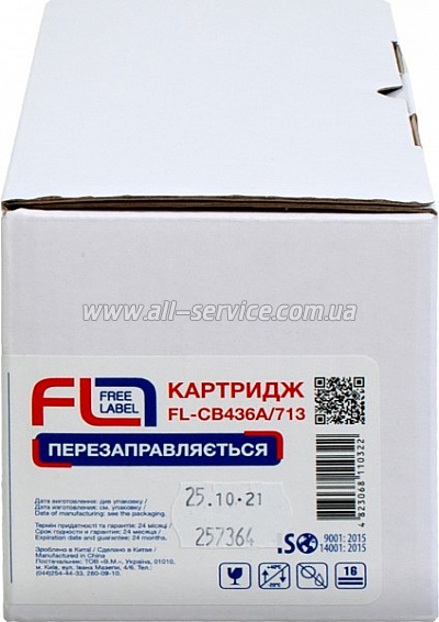 �������� FREE Label HP LJ CB436A / Canon 713 (FL-CB436A/713)