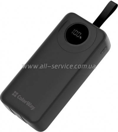   ColorWay 30000 mAh EnergyPlus PD, QC3.0 Black (CW-PB300LPB4BK-PDD)