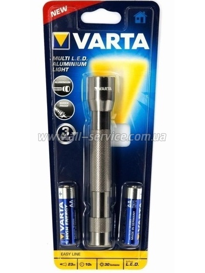 Фонарь VARTA Multi LED Aluminium Light 2AA (16627101421) Фонарь VARTA Multi LED Aluminium Light 2AA (16627101421)