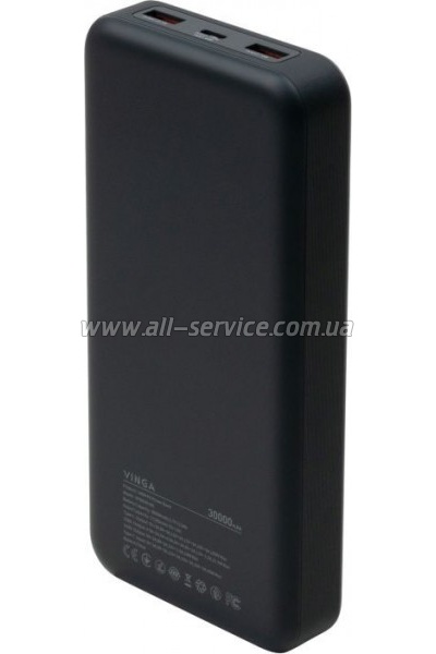   Vinga 30000 mAh 100W Display VA Grey (VPBB30100)
