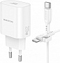�������� ������� BOROFONE BN26 Fuente USB-C PD20W + cable USB-C to USB-C White (6941991120251)