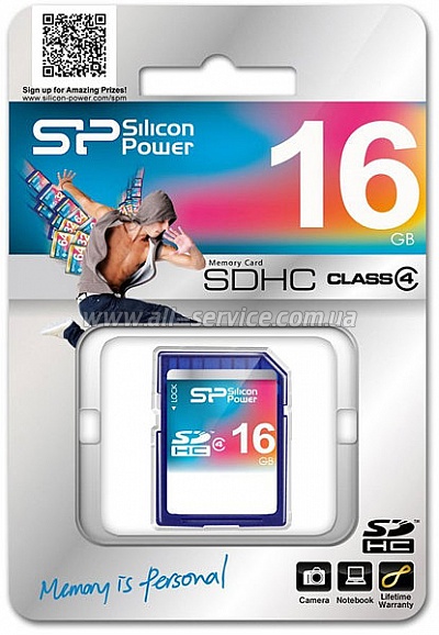   16GB SILICON POWER SDHC Class 4 (SP016GBSDH004V10)
