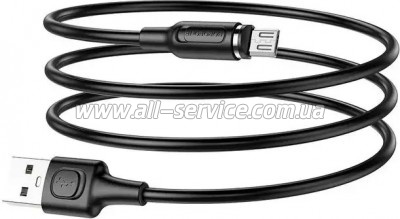 ���� ������ USB 2.0 AM to Micro 5P 1.0m 2.4A magnetic BX41 black BOROFONE (6931474738455)
