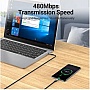 ���� ������ USB-C to USB-C 2.0m 5A aluminum gray Vention (TAEHH)