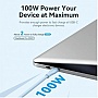 ���� ������ USB-C to 2xUSB-C 1.5m 5.0A Silicone Type Blue Vention (CTMSG)