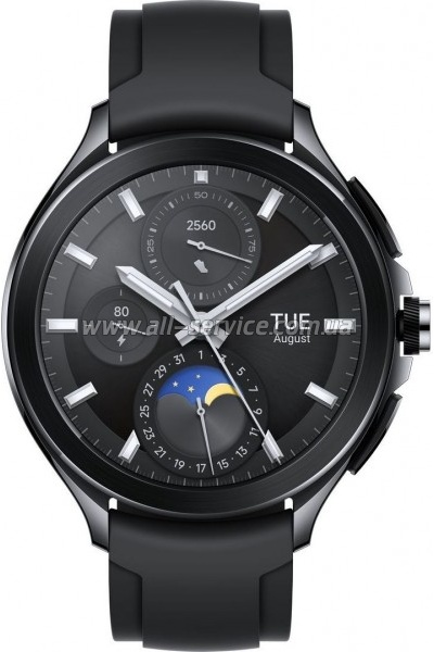 - Xiaomi Watch 2 Pro Bluetooth Black Case with Black Fluororubber Str (1006732)