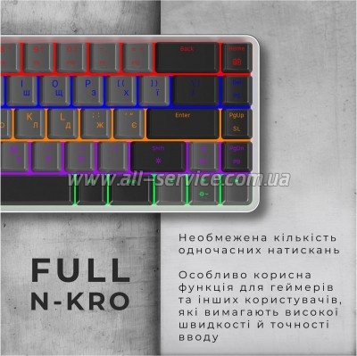  GamePro MK122R Red Swich Low Profile Wireless Dark Gray (MK122R)