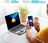 ���� ������ USB-C to USB-C 1.8m 60W 20V/3A premium J5create (JUCX18L18W-N)