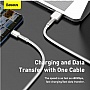 ���� ������ USB 3.1 AM to USB-C 2.0m 6.0A 66W Cafule Series Metal White Baseus (CAKF000202)