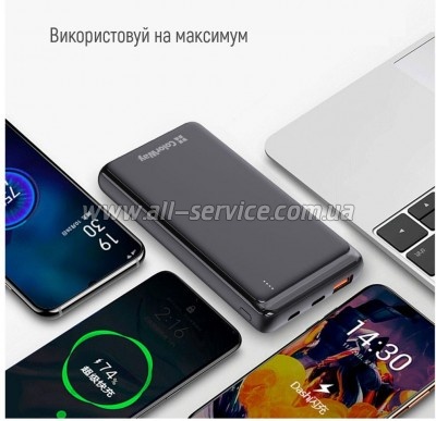������� ������������� ColorWay 10000mAh Slim PD 18W Black (CW-PB100LPG3BK-PD)