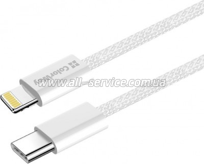 ���� ������ USB-C to Lightning 2.0m PD 27W braided gray ColorWay (CW-CBPDCL068-GR)
