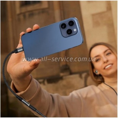 ������� USB-C to 3.5mm F 0.15m DAC audio black Acefast (6974316285281)