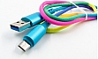 ���� ������ USB 2.0 AM to Micro 5P 1.0m rainbow Dengos (NTK-M-SET-RAINBOW)