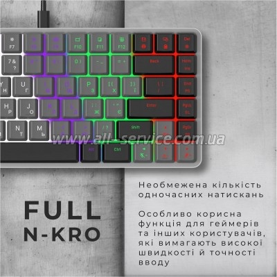  GamePro MK140R Red Swich Low Profile USB Dark Gray (MK140R)