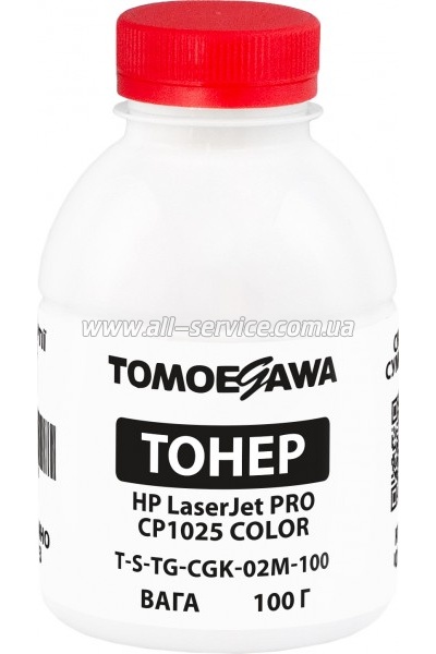 Тонер Tomoegawa HP LaserJet Pro CP1025 color бутль 100г Magenta (TSM-CGK-02M-100) Тонер Tomoegawa HP LaserJet Pro CP1025 color бутль 100г Magenta (TSM-CGK-02M-100)