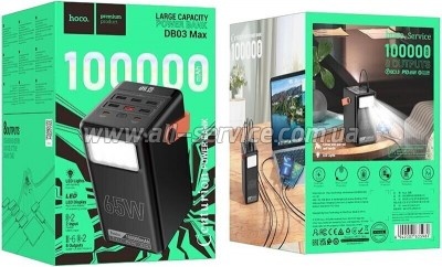 ������� ������������� HOCO 100000mAh Max Centurion PD 65W Black (DB03 / 714722)