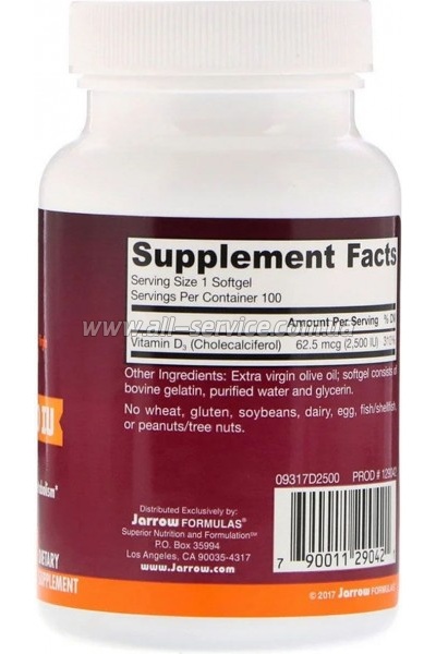  Jarrow Formulas  D3 (), 2500 , 100   (JRW-29042)
