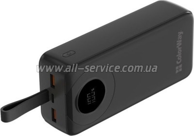   ColorWay 30000 mAh EnergyPlus PD, QC3.0 Black (CW-PB300LPB4BK-PDD)